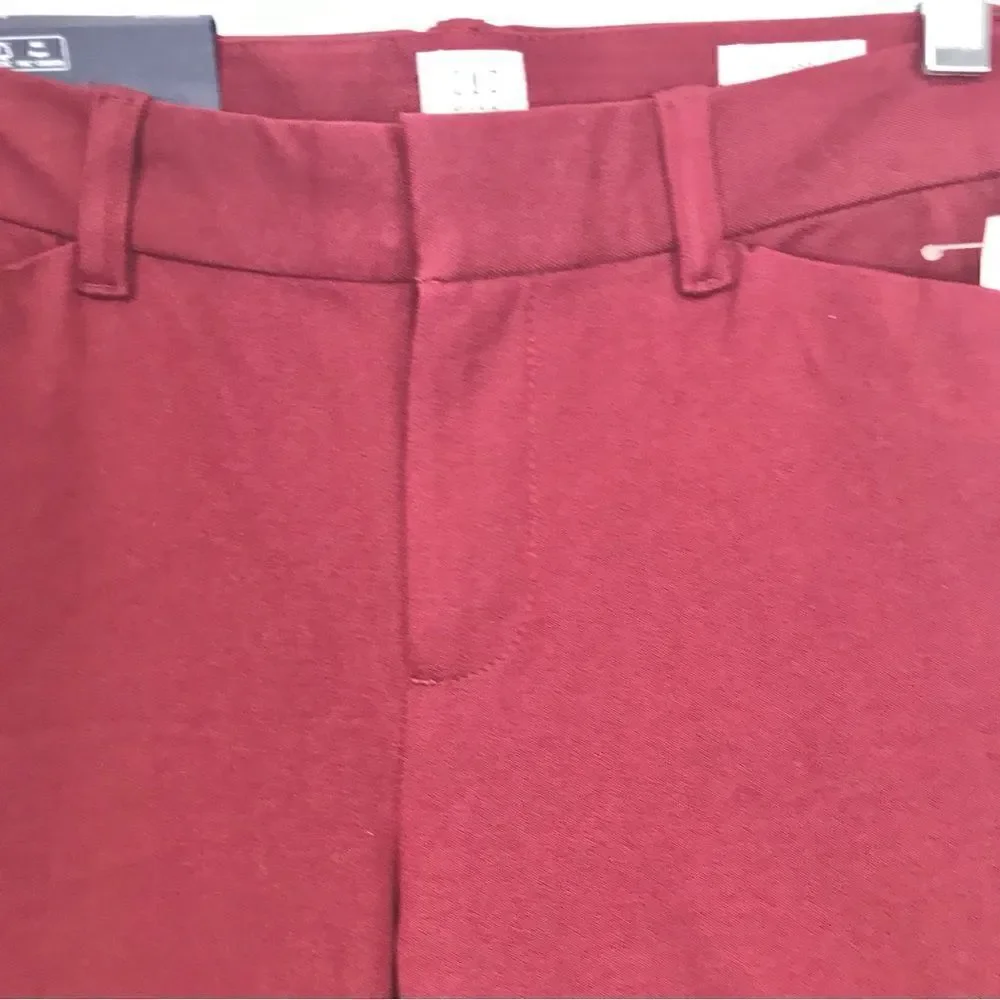 GAP Signature Burgundy Skinny Ankle Classic Pants NEW